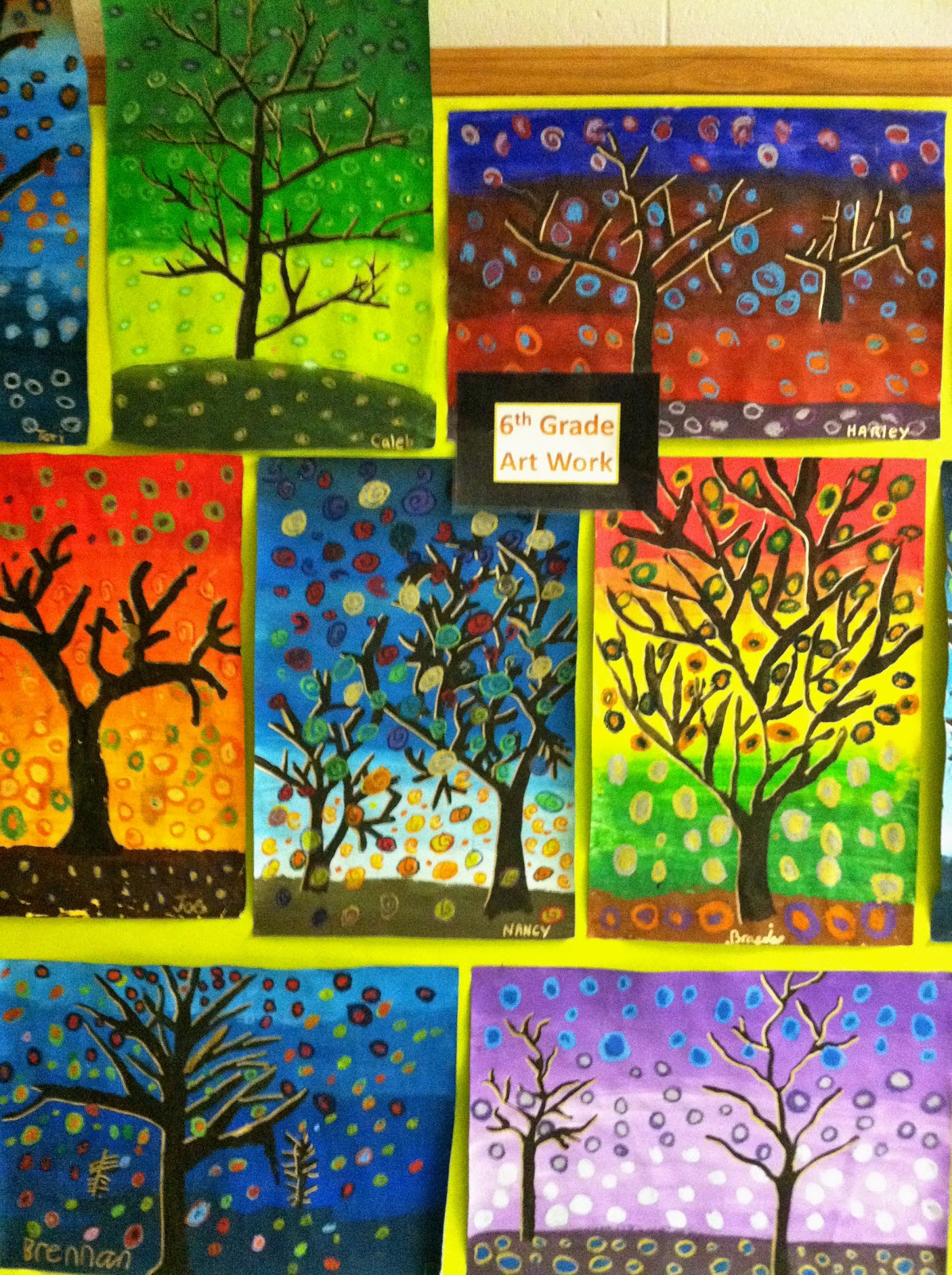 Getting My Art Wings Back Grade 6 Patterned Tree Designs