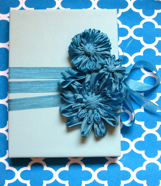 Diy Ribbon Loom Flowers Gift Topper Broach Poppytalk