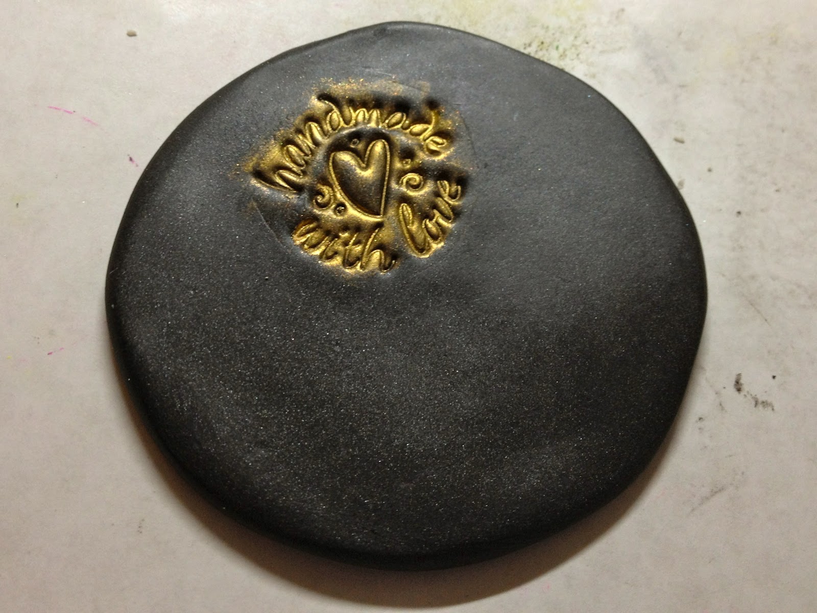 KatersAcres Embossing with Powders a Polymer Clay Tutorial KatersAcres