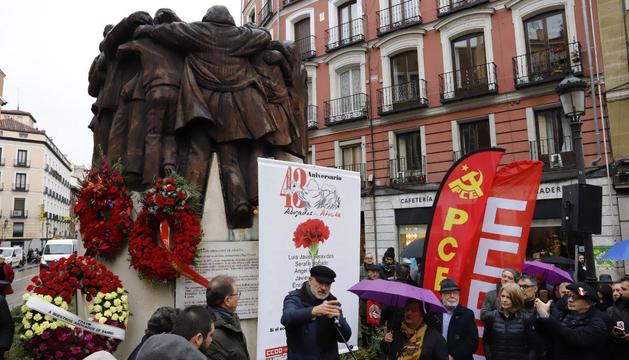 Homenaje a los abogados de Atocha asesinados hace 43 años por pistoleros fascistas