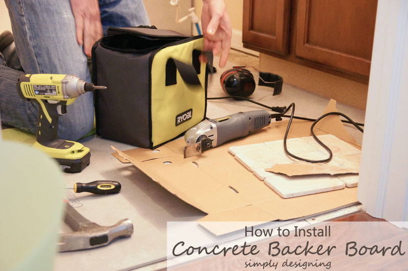 How to Install Concrete Backer Board {Tile Installation: Part 2} #diy #tile #bathroomremodel #thetileshop @thetileshop