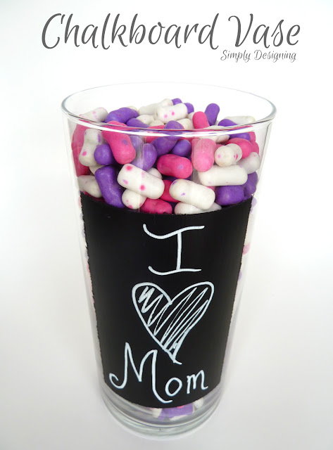 Mother's Day, Chalkboard Vase, #mothersday #mothersdayhoa #chalkboard