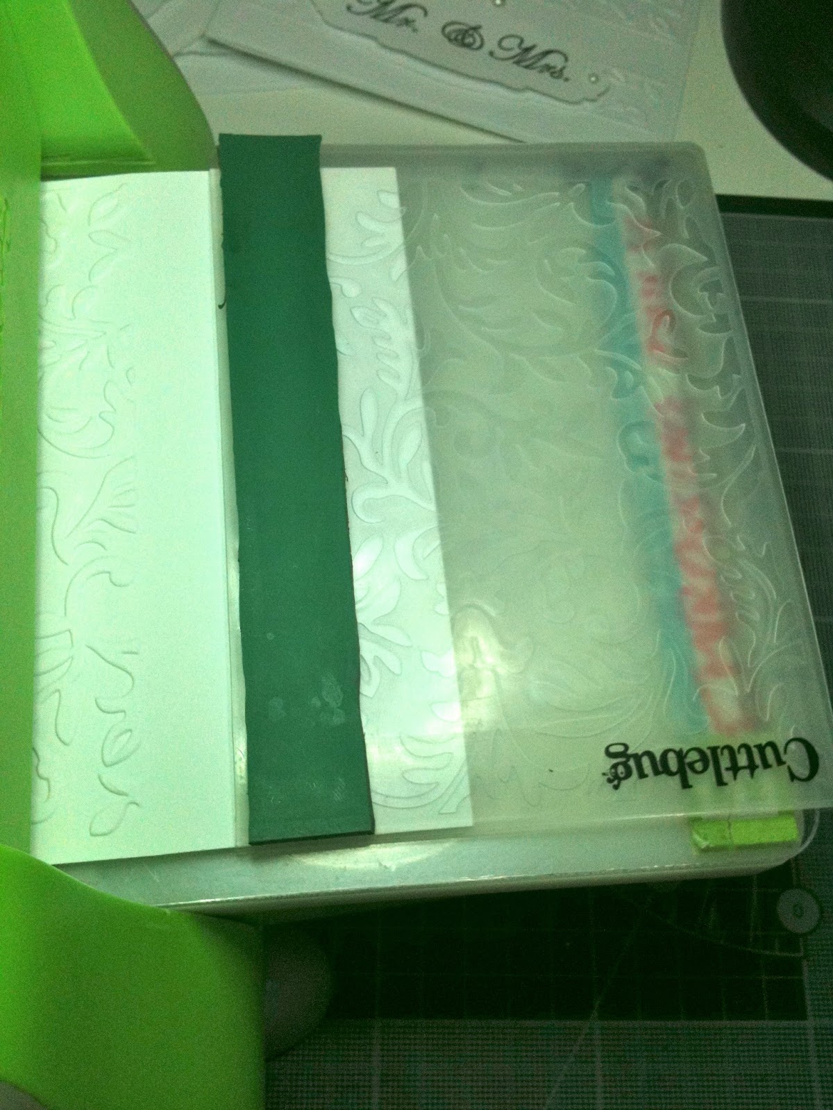 Sarah's Craft How to emboss a strip using a Cuttlebug