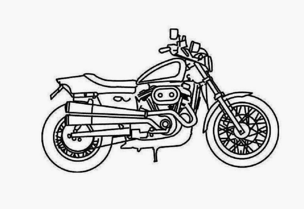 Motorcycle Coloring Drawing Free wallpaper