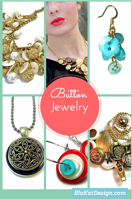 Handmade button jewelry