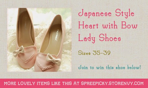 Japanese Style Heart with Bow Lady Shoes Worldwide Giveaway