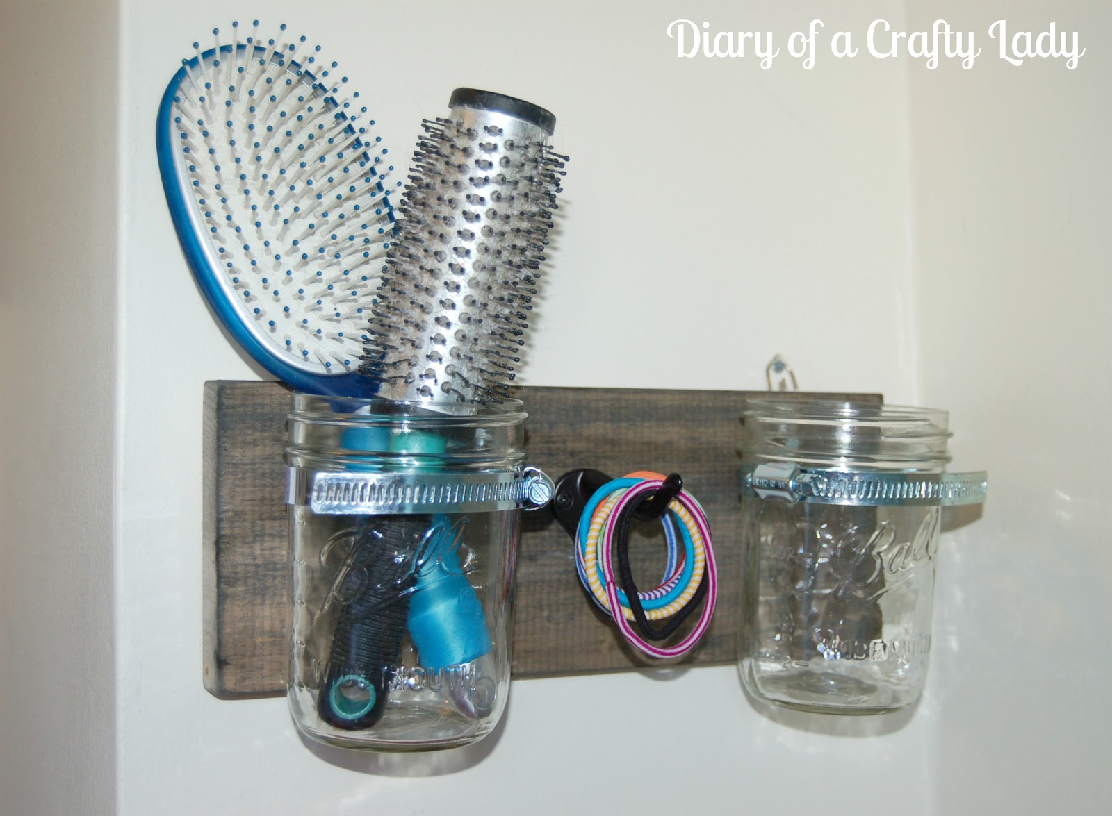 Diary of a Crafty Lady Mason Jar Wall Holder