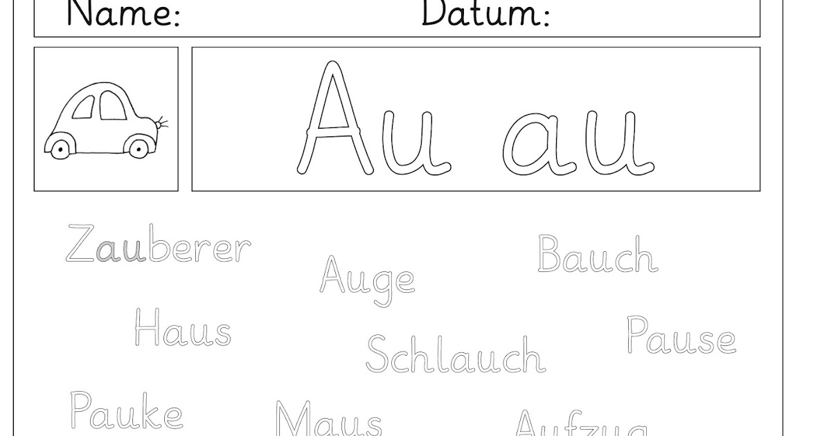 Lernstübchen: Übungsblätter zum Au - au