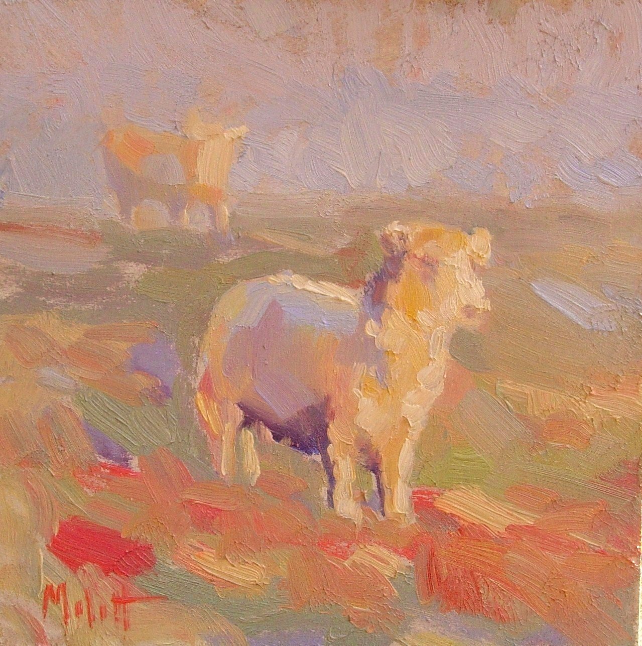 Painting Daily Heidi Malott Original Art "Happy Easter" Contemporary