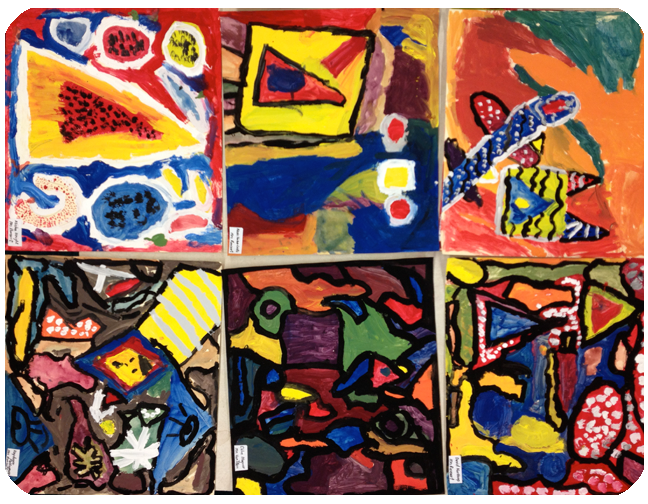 Coral vs. Salmon Color, Shape, & Line Designs