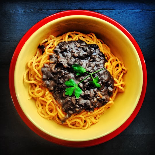 Chili Lime Pasta with Black Beans National Pasta Month