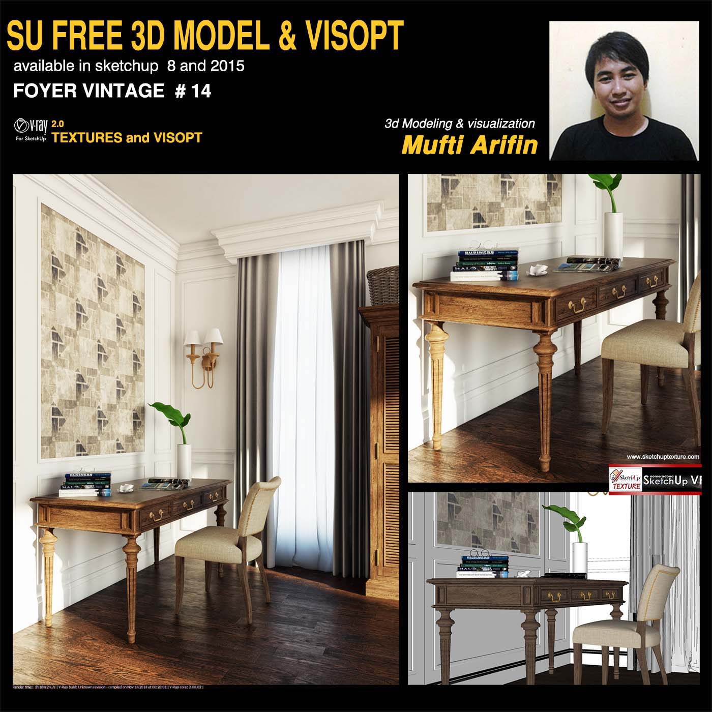 Sketchup texture: sketchup models chair & easy chair