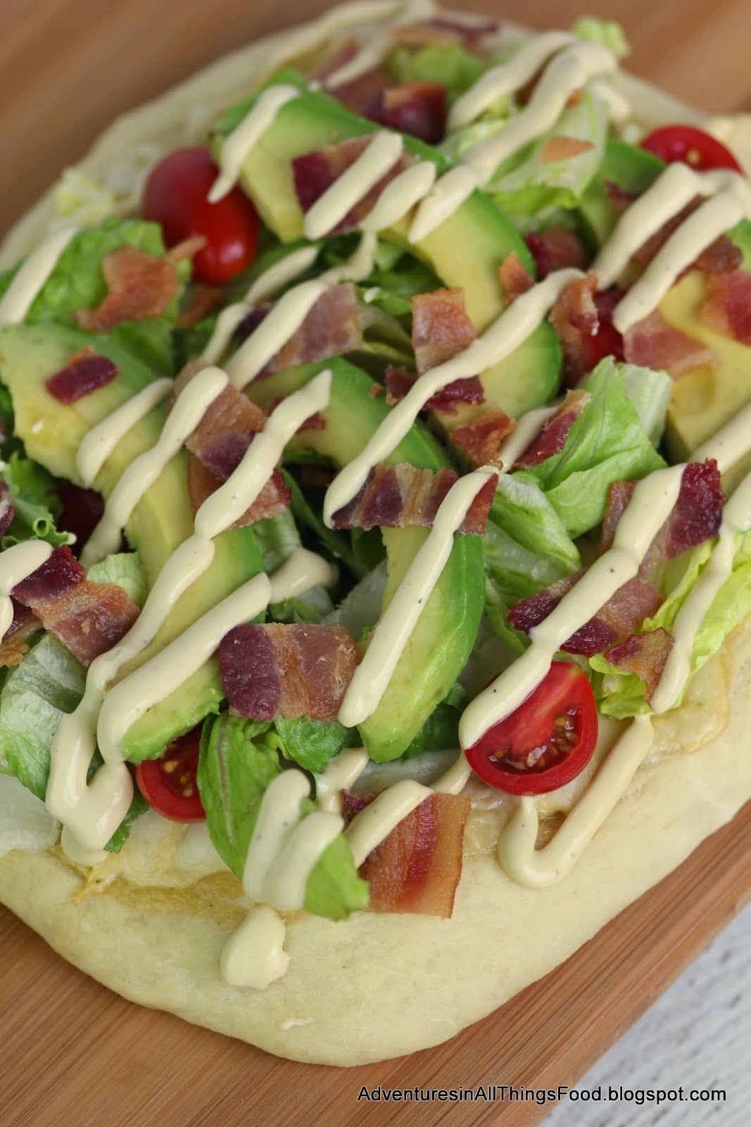 Adventures in all things food Bacon Lettuce Tomato Avocado Pizza