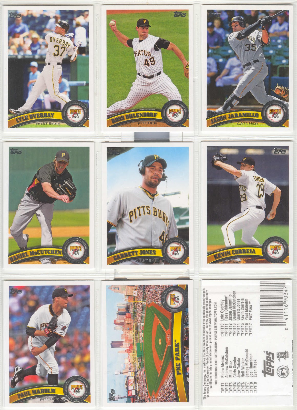bdj610's Topps Baseball Card Blog: Random Topps Team Set of the Week: 2011 Pittsburgh ...1159 x 1600
