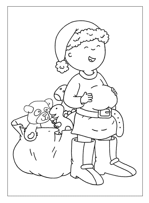 imagens O Natal de Caillou pintar Desenhos Para Colori O Natal de Caillou desenhar
