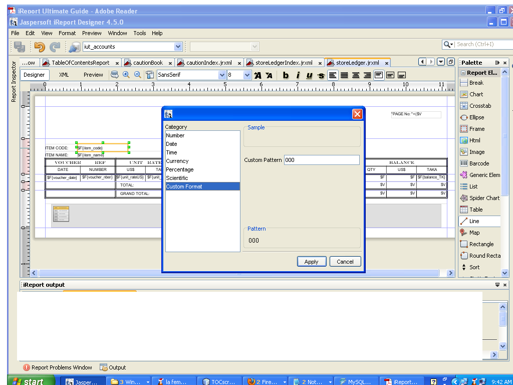 Moumie Leading zeroes formatting ireport