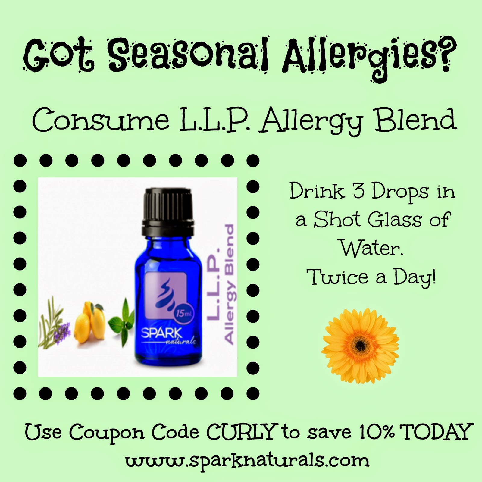 Curly Loves Essential Oils Allergy Sufferers UNITE! L.L.P. to the Rescue!
