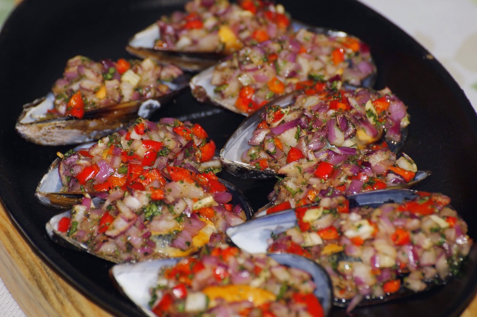 Try me from Recipe Basket....... Grilled Mussels