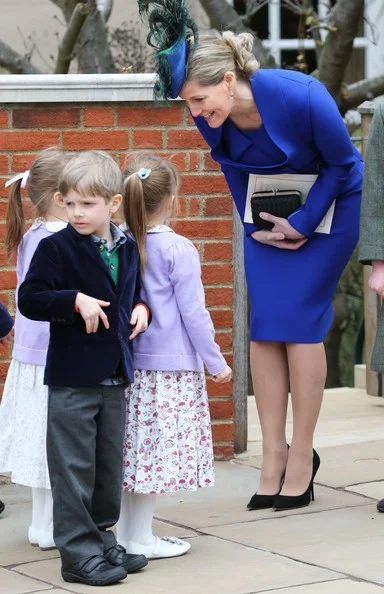 British  Royal Family attended   traditional Easter Sunday service at St George's Chapel in the grounds of Windsor Castle