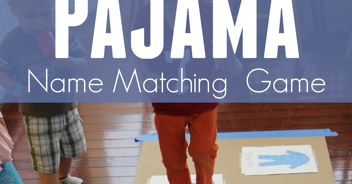 Toddler Approved! Pajama Name Matching Activity for Kids