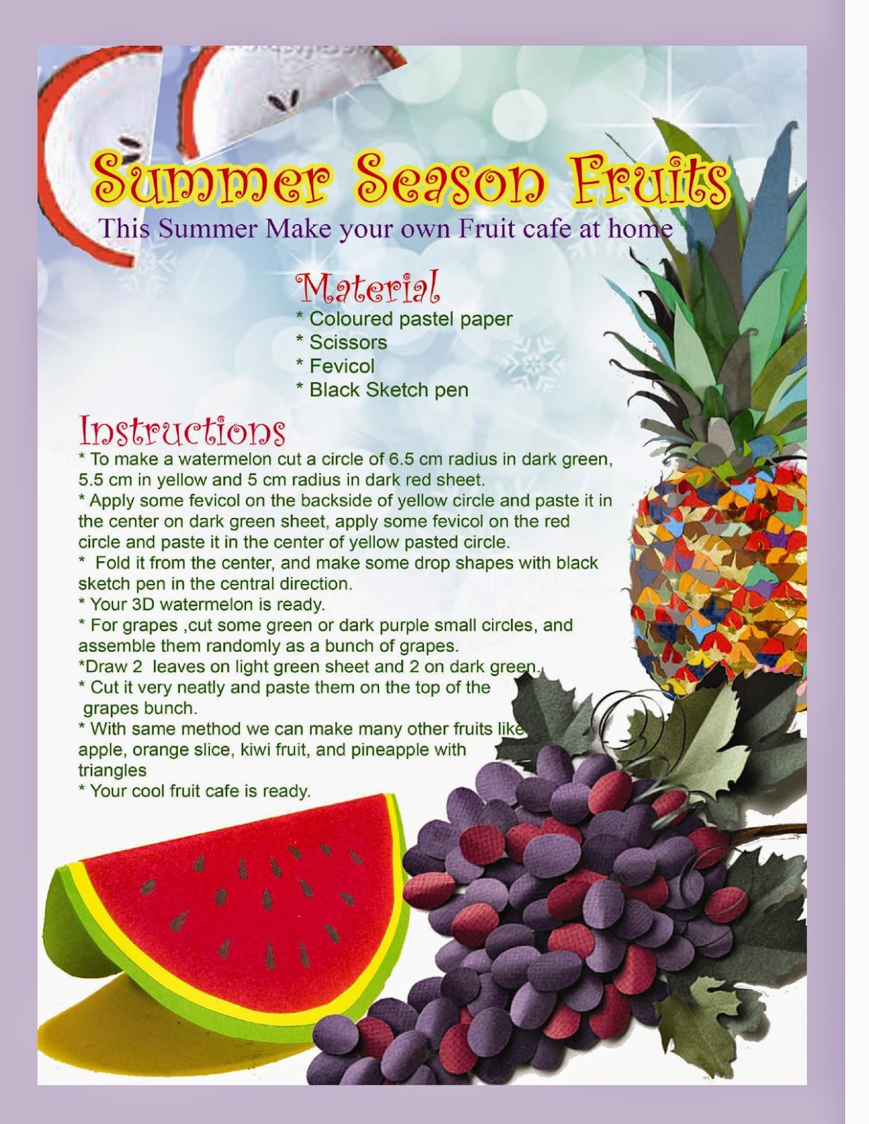 Creative holiday homework for class 1 image