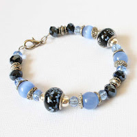 Sapphire Blue Beaded Bracelet by Beading Owl