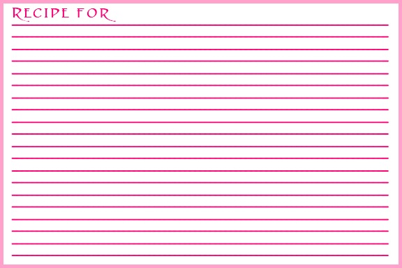 free typable recipe cards