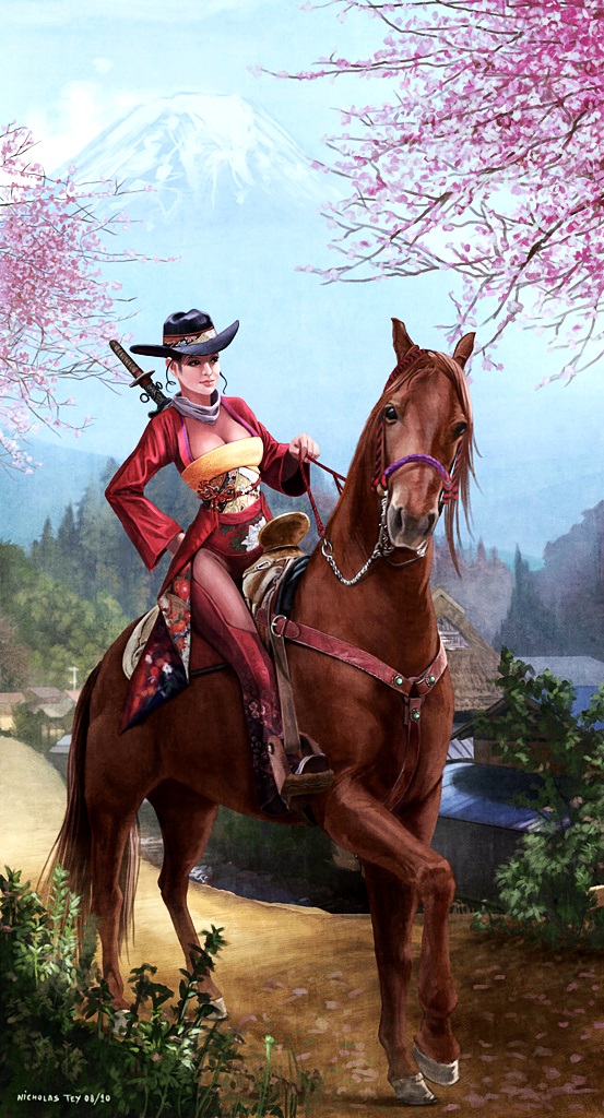 Две голые наездницы на лошадях Две голые наездницы на лошадях