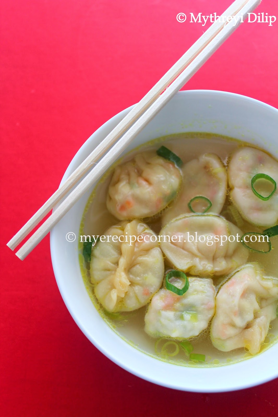 Mye's Kitchen Vegetable Wonton Soup / Short Soup Indian Chinese Recipe
