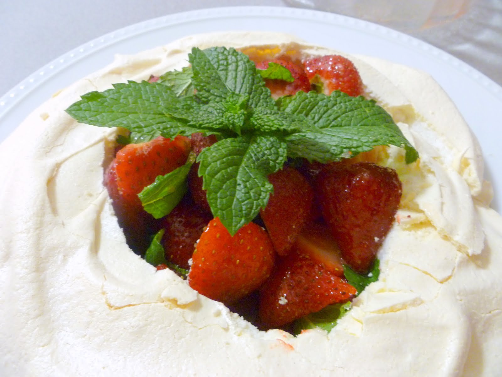 My Kitchen By The Lake A Rustic Meringue Tart With Strawberries And Mint