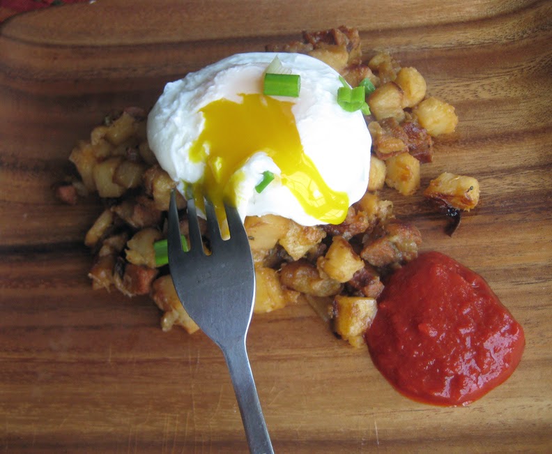 minxeats recipes, recaps, and restaurant reviews Celery Root Hash with Andouille