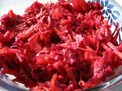 Beet together with Carrot Salad