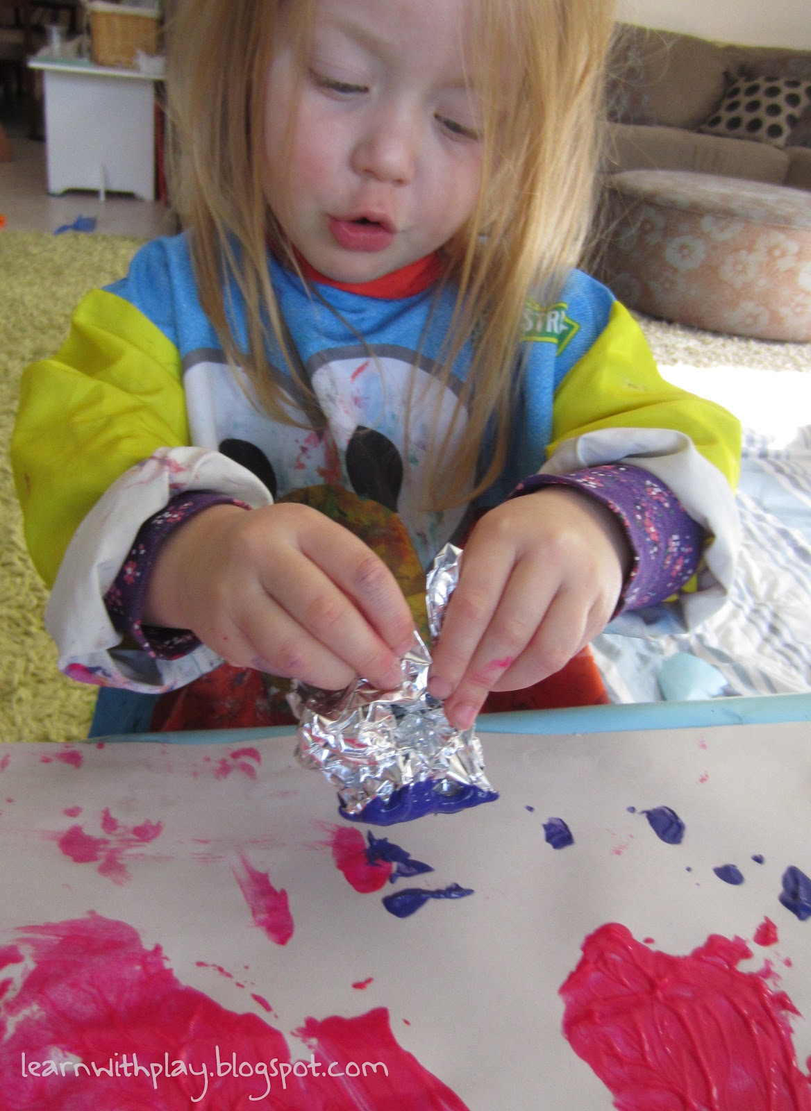 Learn with Play at Home Paper vs Foil vs Cellophane. The Great Paint Off!