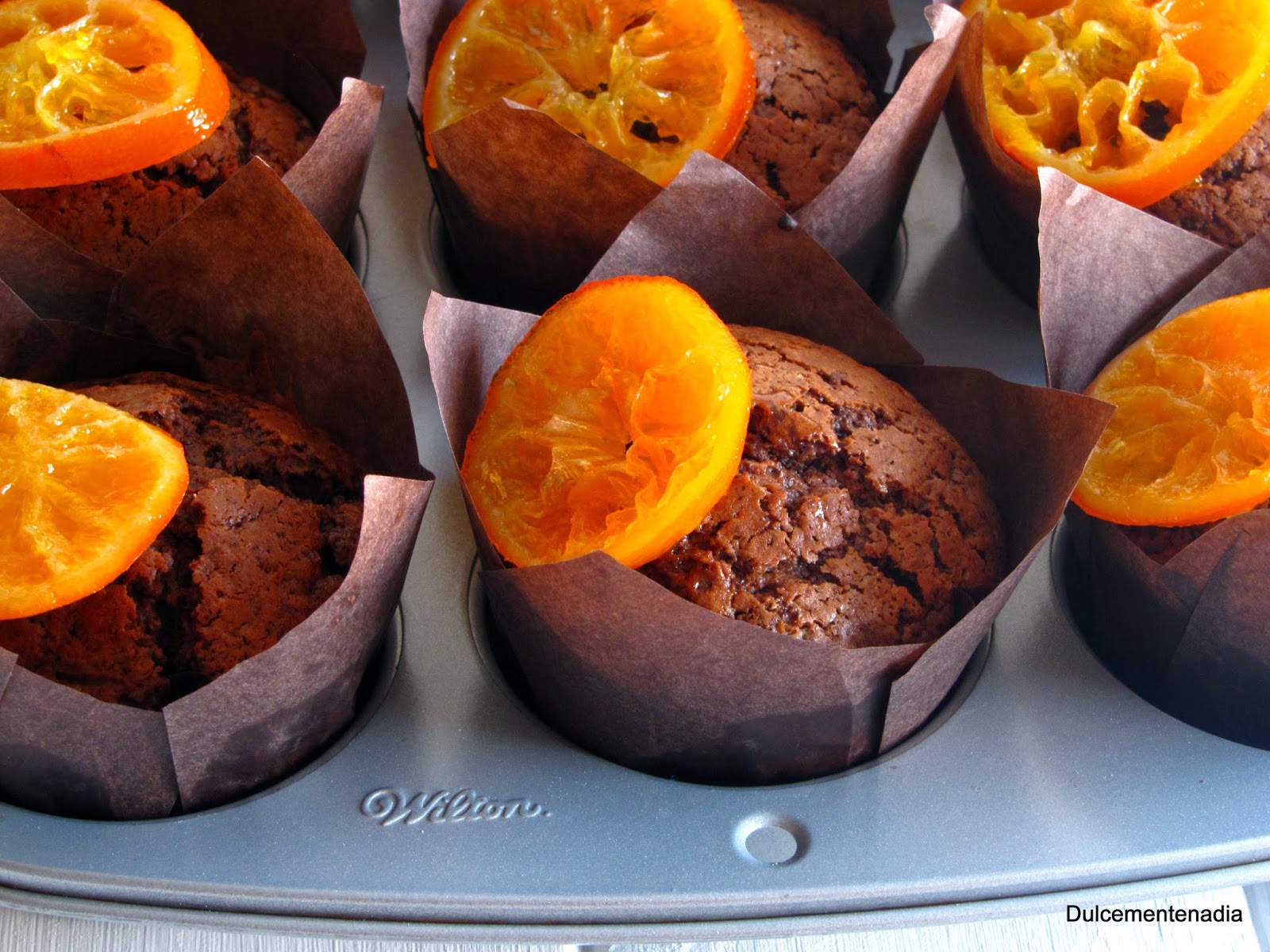 Dulcemente Nadia Muffins de chocolate y naranja