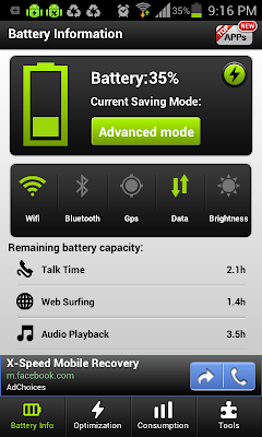 Easy Battery Saver Android screen