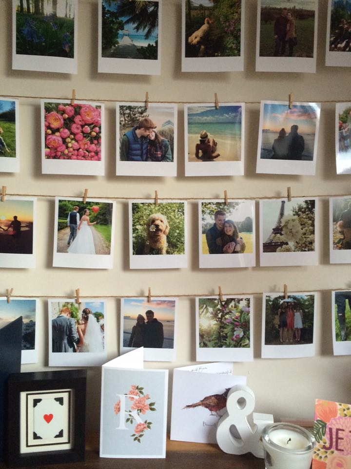 Makeover Instagram Polaroid Photo Wall Roses and Rolltops
