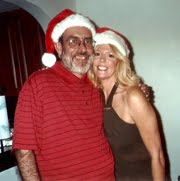 Terri and me---Santa hats