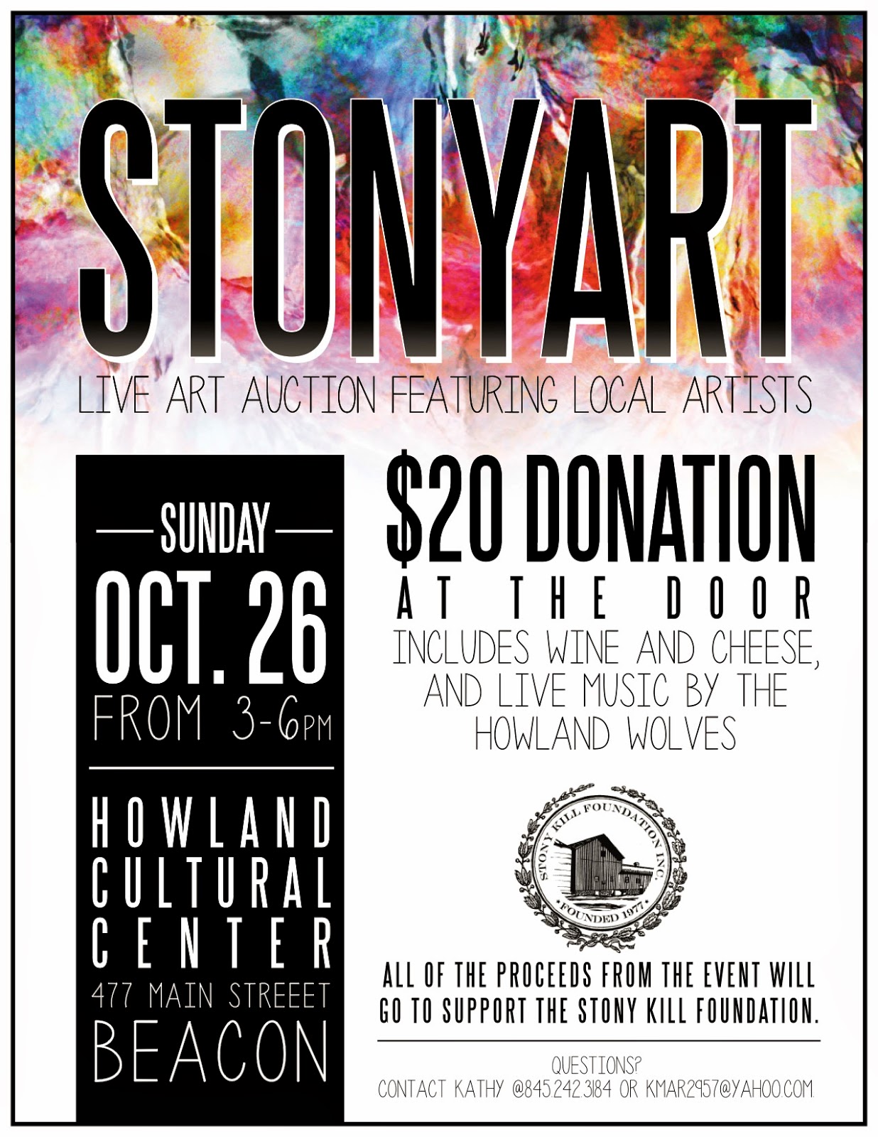 Stony Kill Foundation Flyer for STONYART