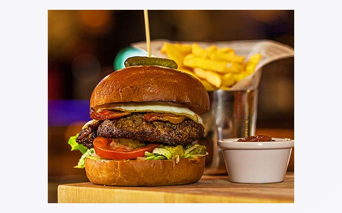 Beef Burger New Yorker. The Hops Bar. dHotel, Ireland