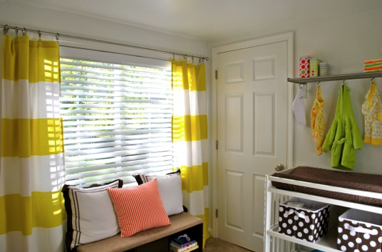 danielle oakey interiors: Shower Curtain Drapery!