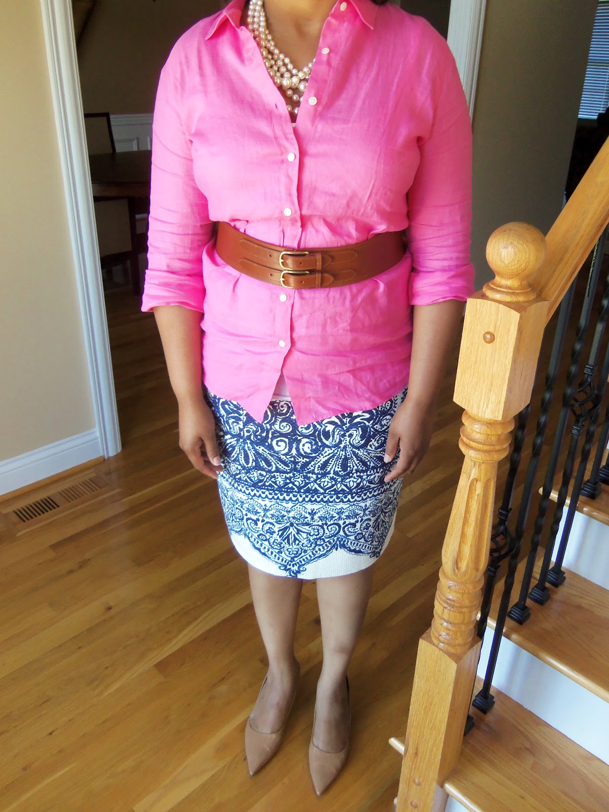 OOTD J. Crew No. 2 Pencil Skirt in Porcelain Paisley Really