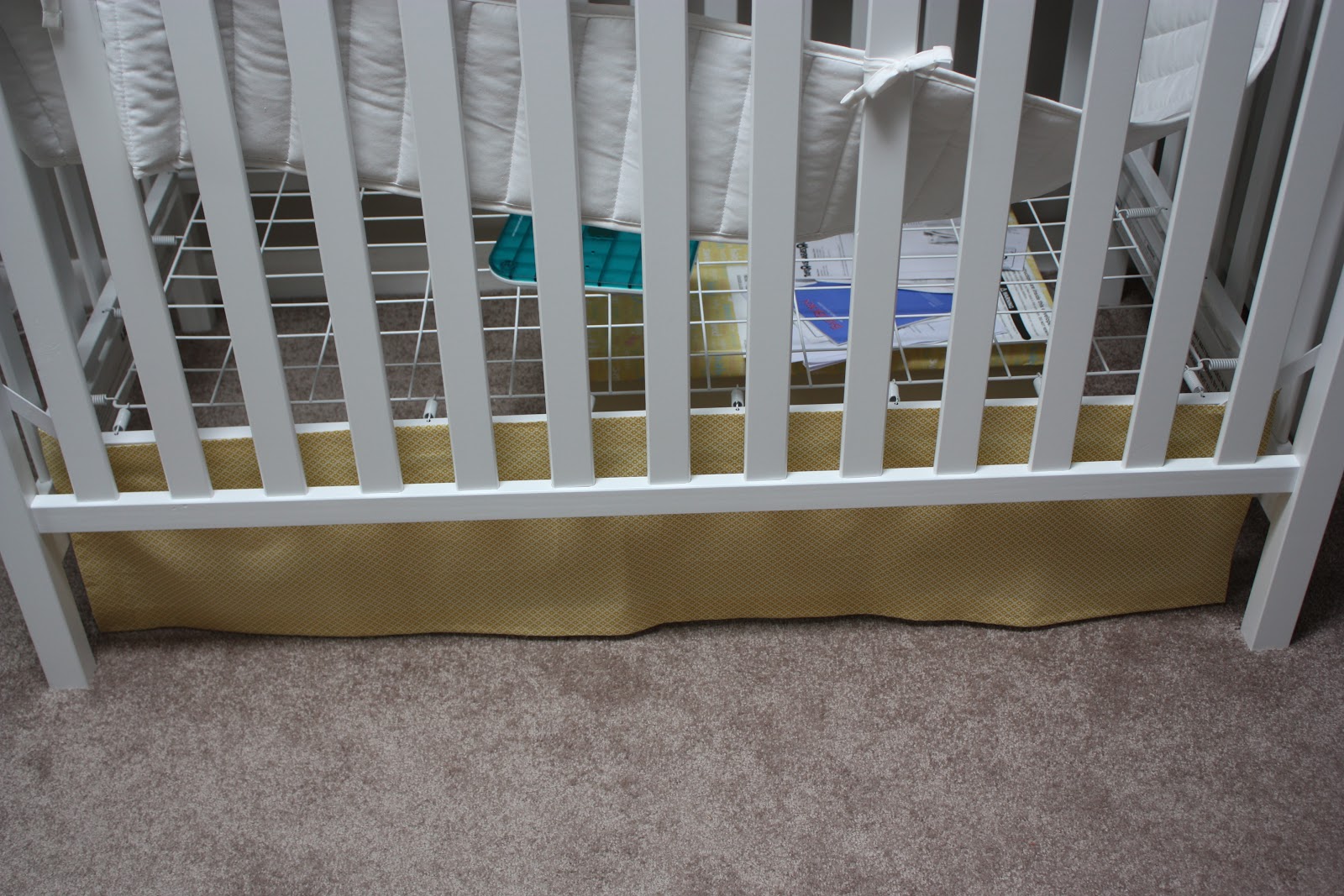 A Simple Kind of Life How To Make a No Sew Crib Skirt