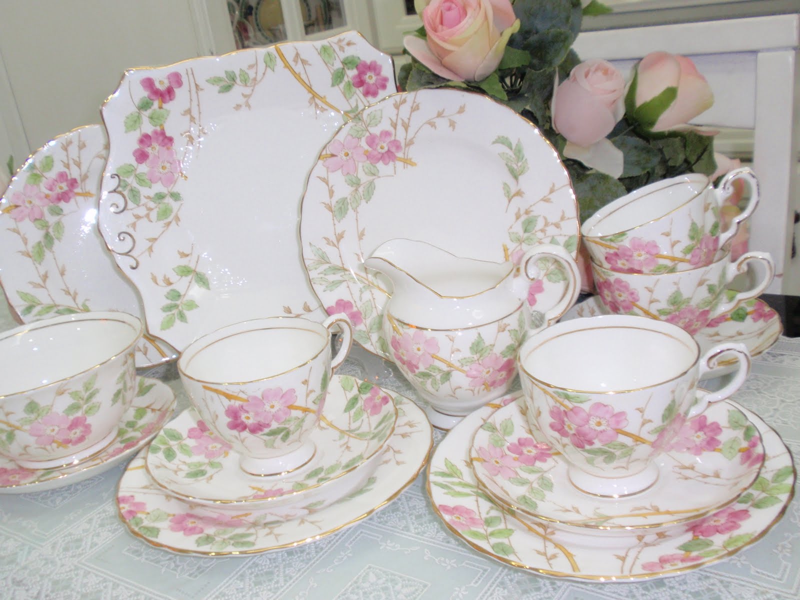 Lovely Treasures from English Garden Vintage Tuscan Tea Set England