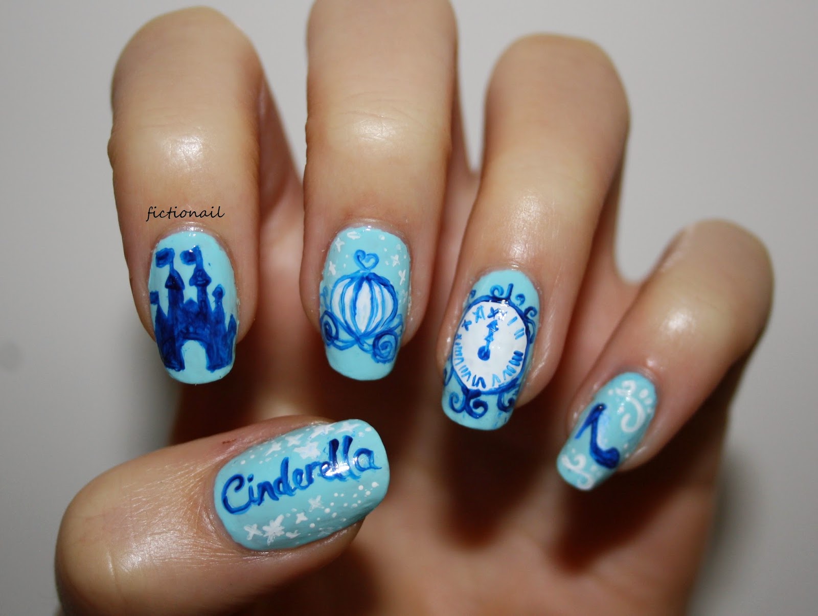 Disney Castle French Nail Design - wide 6