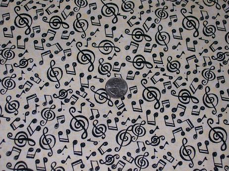 Music Notes Fabric