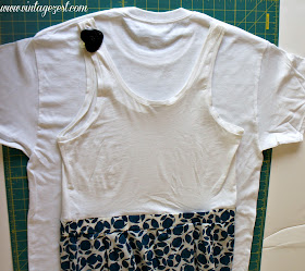 How to: DIY a Dress Upcycled from Oversized T-shirts on Diane's Vintage Zest!  #sewing #tutorial