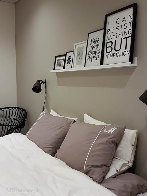 makuuhuone fullmoon kampapuuvilla lakana petivaatteet hektar tauluhylly sisustus pallovalot