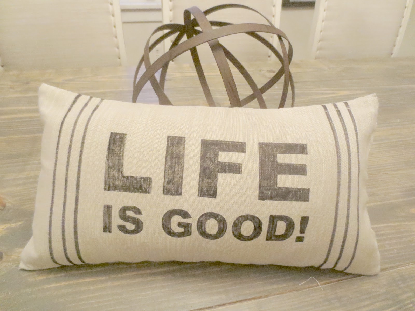 beyond the portico LIFE IS GOOD DIY THROW PILLOW...