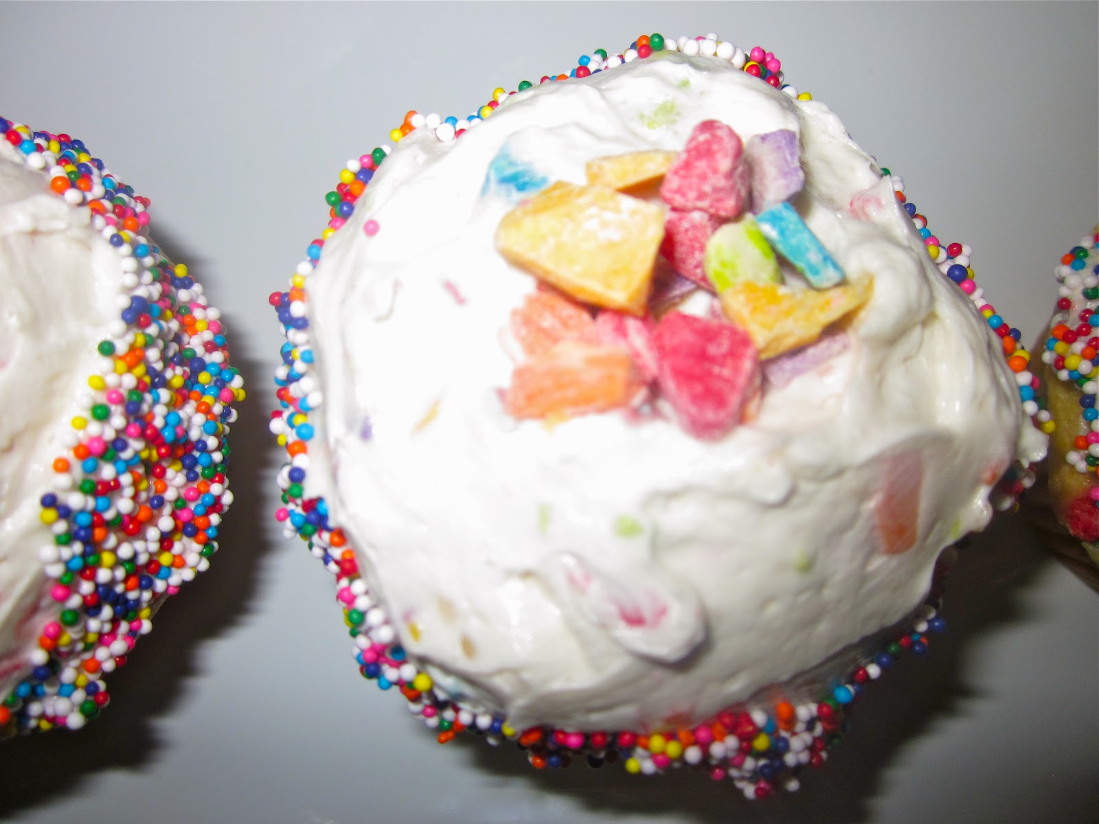 Haute + Heirloom Homemade Funfetti Cupcakes with Whipped Rainbow Chip