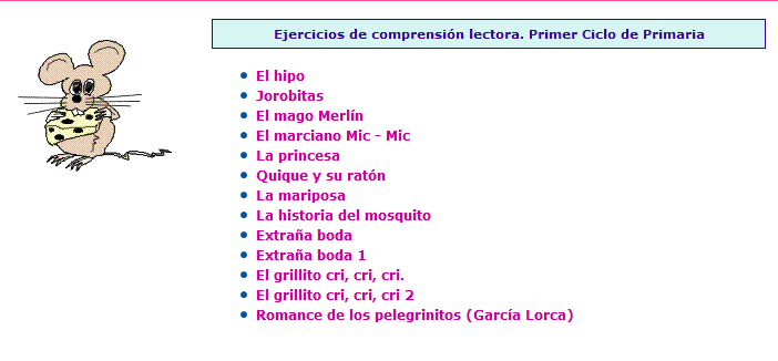 Ejercicios de Comprensión Lectora